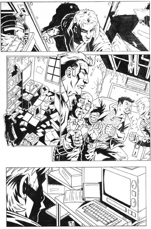 Crymson Dynamo 4, page 8, final pencils