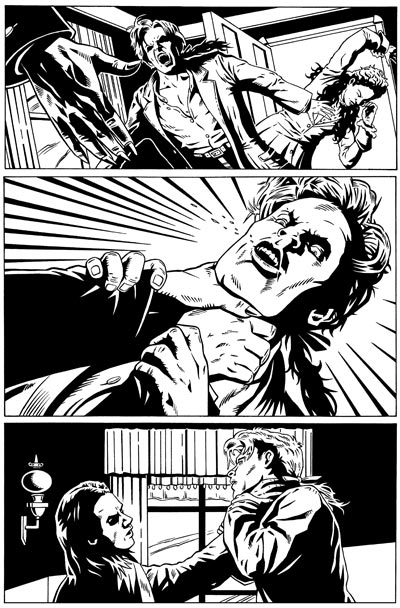 Spike Vs. Dracula 1 Page 12 Inks