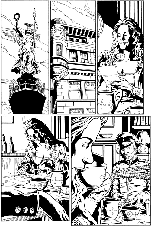 Spike Vs. Dracula 2 Page 1 Inks