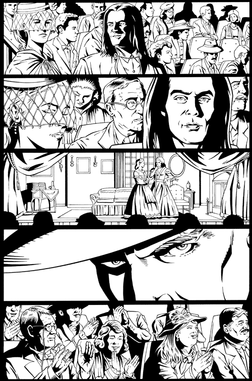 Spike Vs. Dracula 1 Page 8 Inks